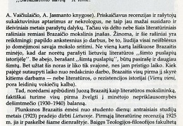 Brazaitis kaip literatūros mokslininkas / Dr. 