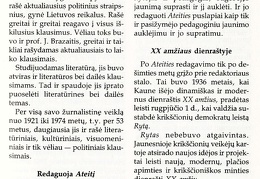 Prof. Juozas Brazaitis prie redaktoriaus stalo: [rašo