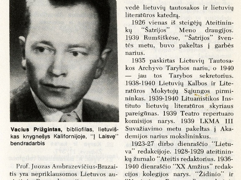 Akademikas Juozas Ambrazevičius-Brazaitis (1903. 
