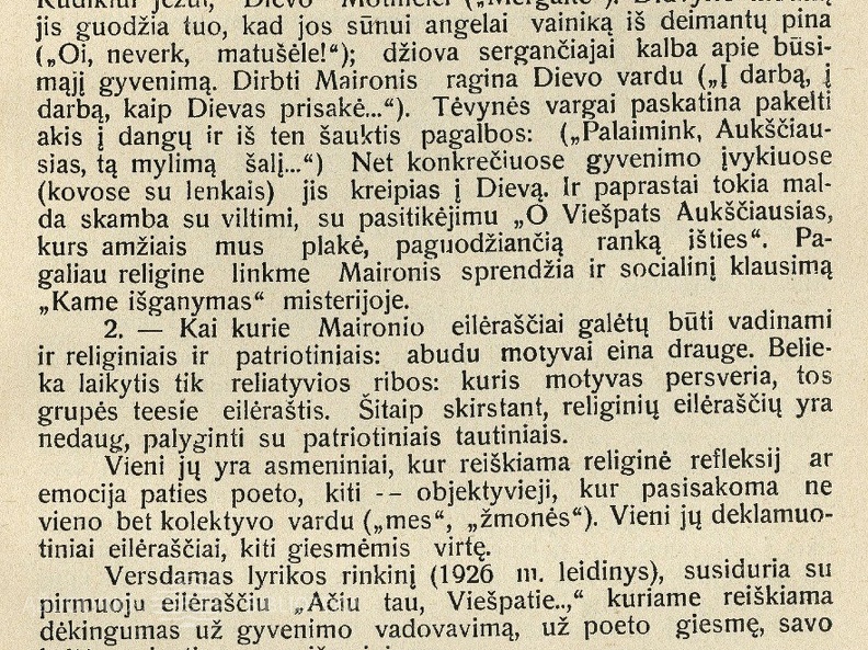 Maironio religinė poezija / J. Ambrazevičius // Tiesos kelias