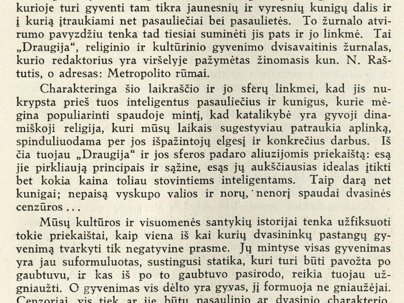 Dalykai išaiškinti: [J. Ambrazevičiaus polemika su „Draugijos“ žurnalu]