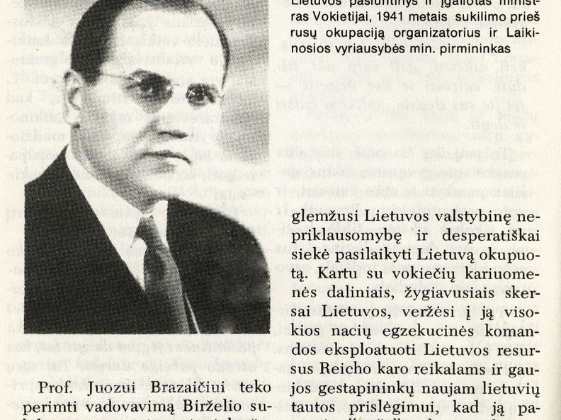 Brazaičio politinė strategija: [apie jo veiklą Lietuvos Laikinojoje vyriausybėje]