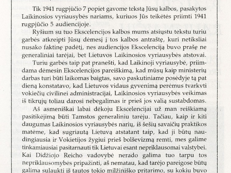Prieš 45 metus: [apie Laikinosios vyriausybės veiklą: