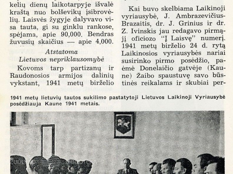 Sukilimas ir Laikinoji vyriausybė // Į laisvę.