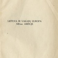 Lietuva ir Vakarų Europa XIII-me amžiuje / Juozapas Stakauskas