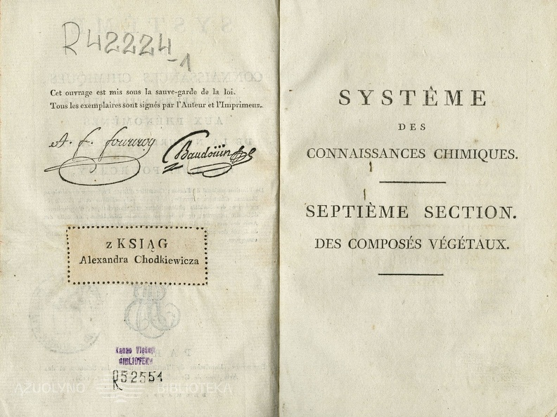 Systeme des connaissances chimiques, et de 