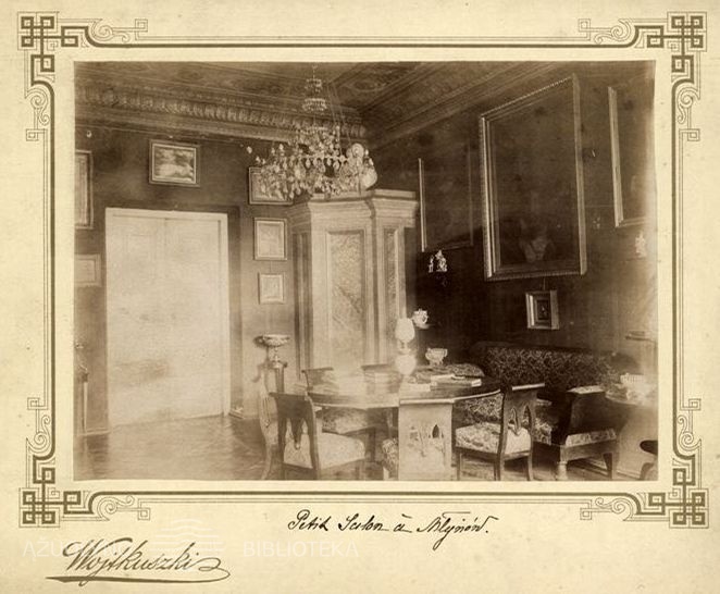 Dvaro kambarys Mlynove. 1894. Foto Stanislovas Kazimieras Kosakovskis.