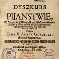 Dyszkurs o pijanstwie... / Adam Gdacius. – Brzeg