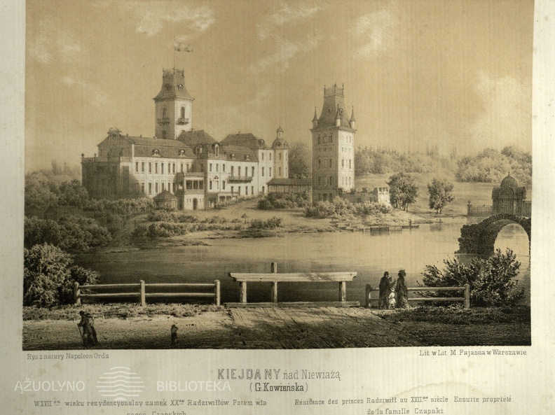 Kiejdany nad Niewiažą: [Napoleono Ordos piešinyje Kėdainių rūmai