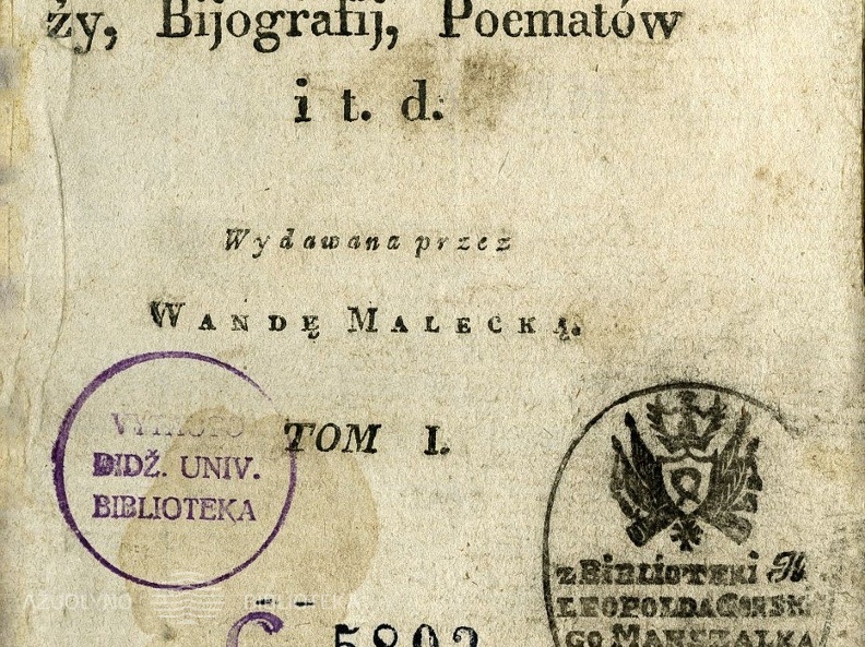 Bibljoteka romansow, powiesci, podrožy, biografij, poematow I t.d.