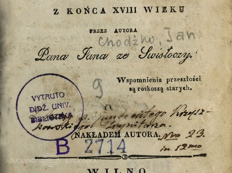 Pani kasztelanowa i jej sąsiedztwo: powiesci z konca XVIII wieku