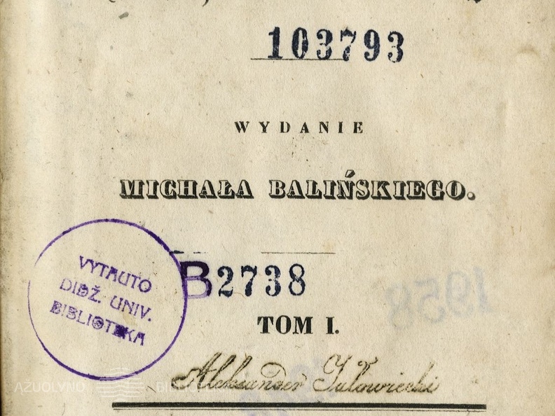 Dziela Jedrzeja Sniadeckiego / wydane Michala Balinskiego. 