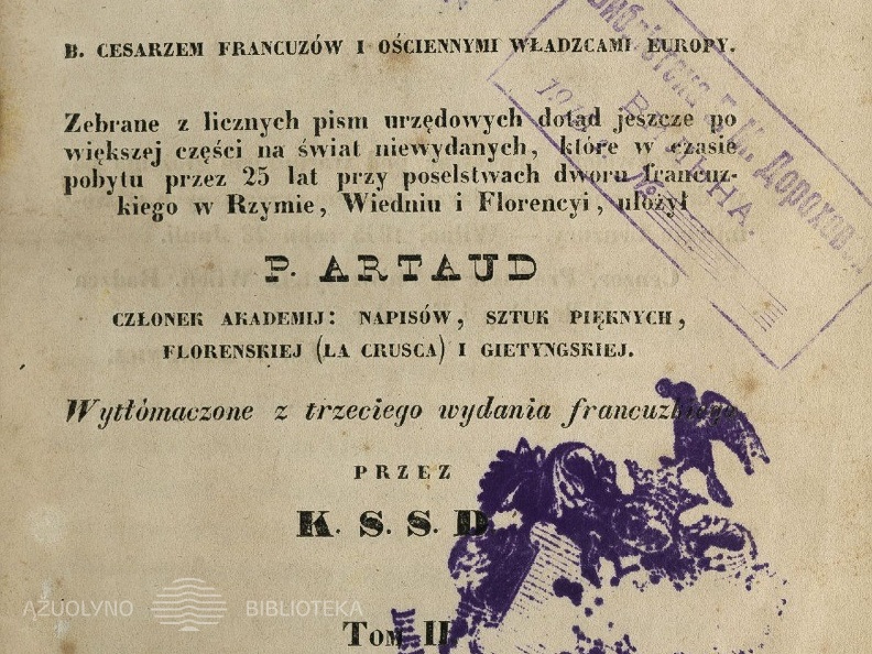 Dzieje zycia Piusa VII Papieža zawierające uklady