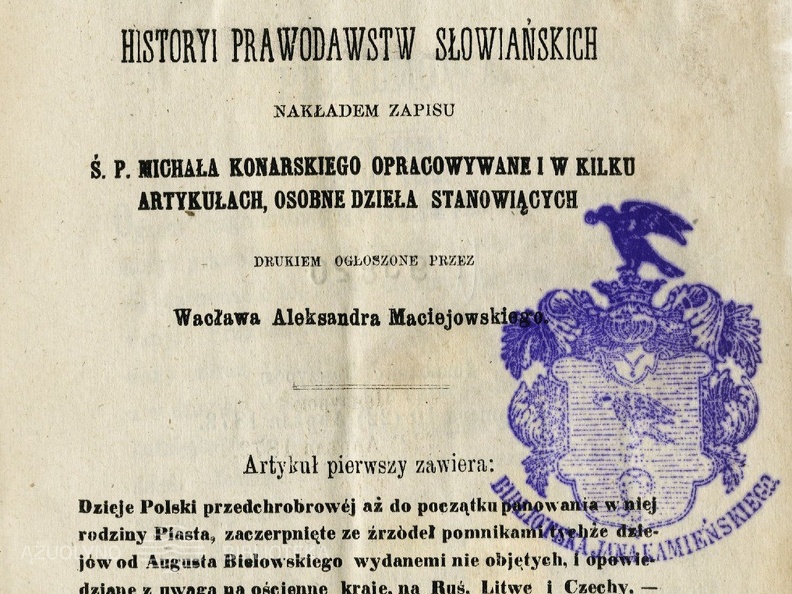 Dopelnienia historyi prawodawstw slowianskich...