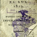 Kalendarzyk polityczny na rok 1819. – Wilno