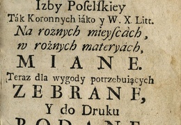 Mowy Seymowe Senatorow, y Marszalkow Izby Poselskiey