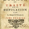 L’ami des hommes ou traite de la population