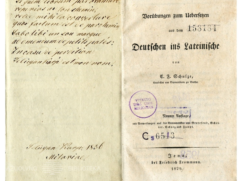 Vorübungen zum Uebersetzen aus dem Deutschen
