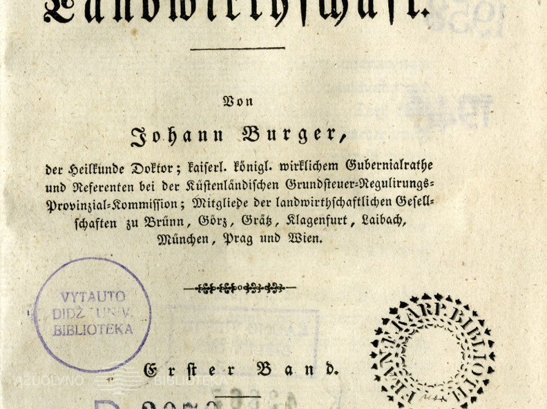 Lehrbuch der Landwirtschaft / Johann Burger.