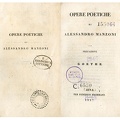 Opere poetique di Alessandro Manzoni