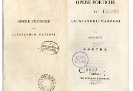 Opere poetique di Alessandro Manzoni