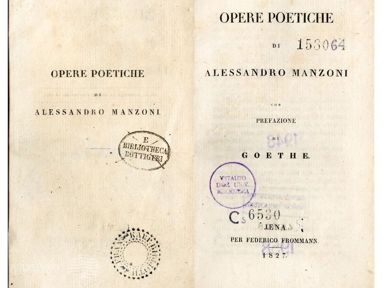 Opere poetique di Alessandro Manzoni