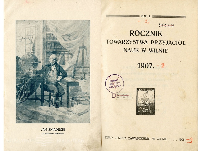 Rocznik Towarzystwa przyjaciol nauk w Wilnie 1907