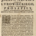 Metaphora Panegiryku žycia Ludzkiego y Exordium