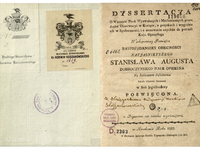 Dyssertacya o waroscie nauk wyzwolonych i mechanicznych przez