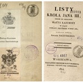 Listy Krola Jana III, pisane do krolowey Maryi Kazimiry 