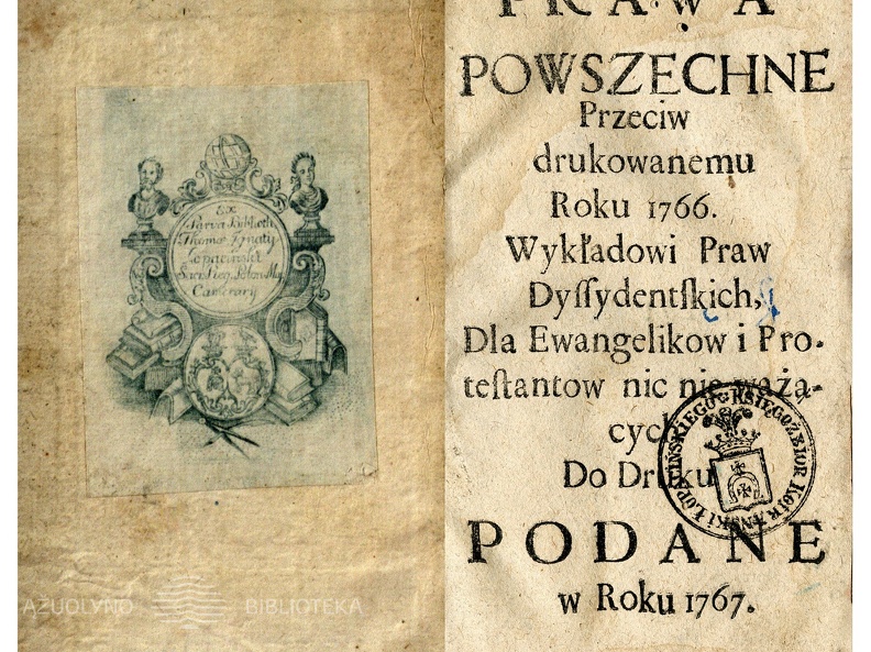Prawa powszechne przeciw drukowanemu roku 1766