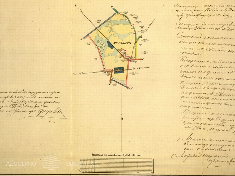 Alantos dvaro planas, dvarininkas Vladimiras Pac 