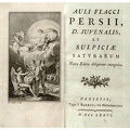 Auli Flacci Persii, D. Juvenalis, et sulpiciae satyrarum 