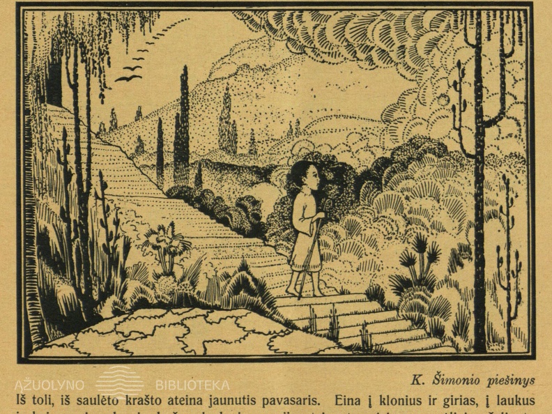 „Pavasaris ateina“. Dailininkas K. Šimonis