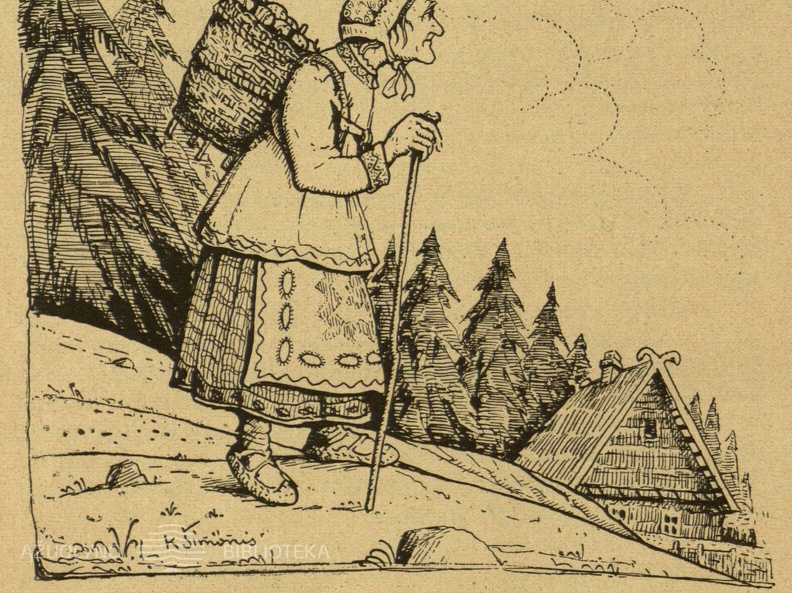 Eilėraščio „Velykų ryto pasakėlė“ iliustracija. Autorius Tetėnas.