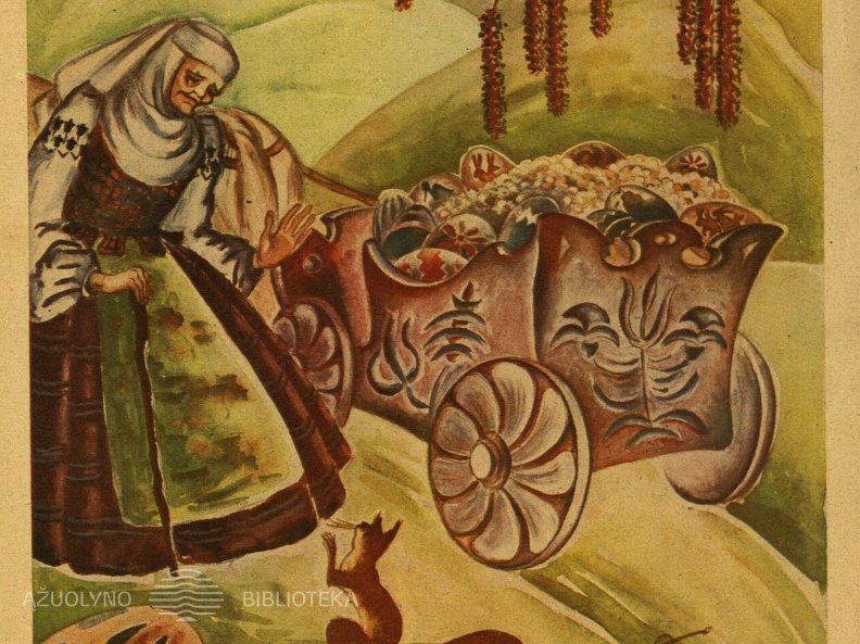 Velykė. Žurnalo viršelis. Dailininkė V. Stančikaitė. Saulutė, 1946, nr. 4.