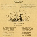 Iliustracija Vytės Nemunėlio eilėraščiui „Zuikis puikis“. Saulutė. – 1946, nr. 4, p. 69.