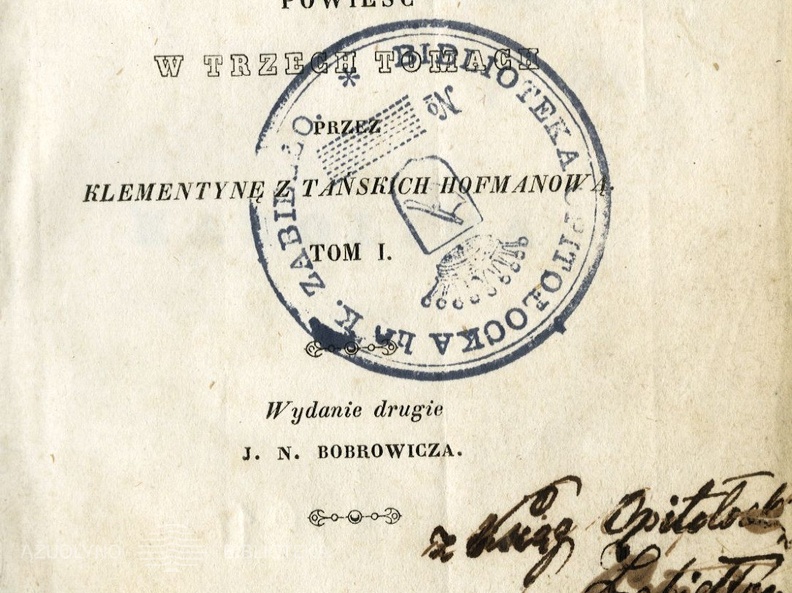 Karolina: Powiesc w trzech tomach / J. N. Bobrowicz.