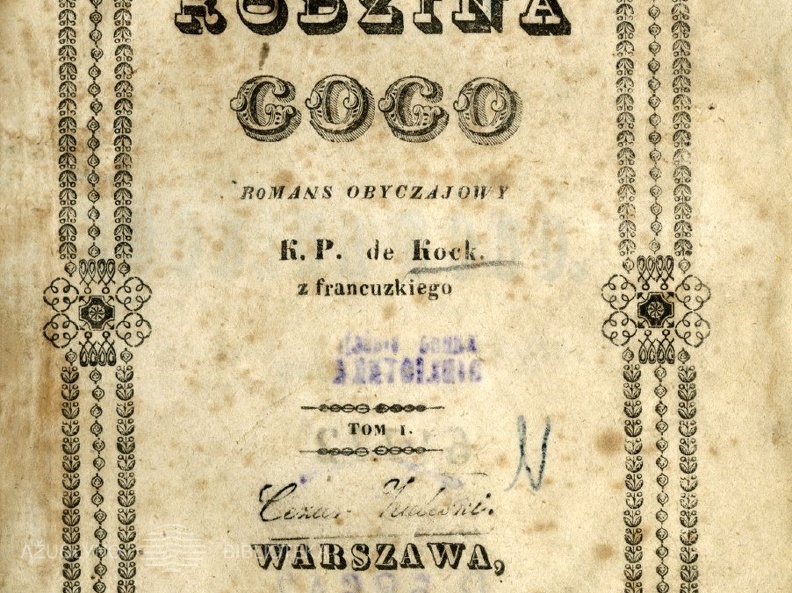 Rodzina Coco: romans obyczajowy / K. P. de Kock.