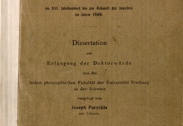 Die Glaubenspaltung in Litauen im XVI Jahrhundert bis zur Ankunft der Jesuiten im Jahre 1569