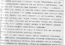 Lietuvos teisingumo ministerijos ypatingai svarbioms byloms teismo tardytojo Z. Toliušio nutarimas dėl bylos J. Purickiui iškėlimo sąryšyje su A. Voldemaro straipsniu „Teisman“ laikraštyje „Lietuvių balsas“.