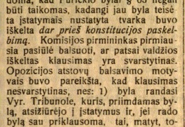 Kun. Purickio ir A. Voldemaro bylos Seimo Teisių komisijoje // Lietuvos žinios. – 1924, spal. 18, p. 2.