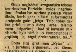 Vengia teismo: [J. Purickis] // Lietuvos žinios. – 1925, saus. 31 (Nr. 25), p. 1–2.
