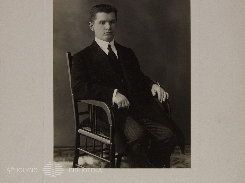 A. Voldemaro portretinė nuotrauka. 20 a. 2 deš. Petrogradas. LCVA, f. 923, ap. 1, b. 74, l. 3.