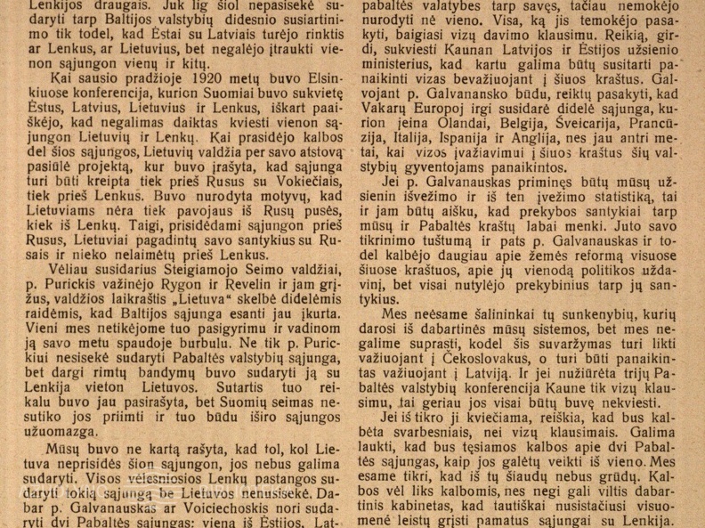 Katruo keliu? / Prof. A. Voldemaras // Vairas. – 1923, Nr. 6, p. 6–7.