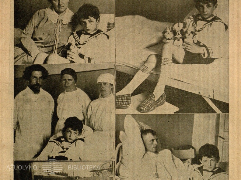 P. p. Voldemarų augintinis Lucijus jau sveiksta: [nuotr. Lucijus su Voldemariene, su medicinos personalu, pas kap. Virbicką ir pasikėsinimo vietos nuotr.] // Iliustruota apžvalga. – 1929, Nr. 19, p. 1.