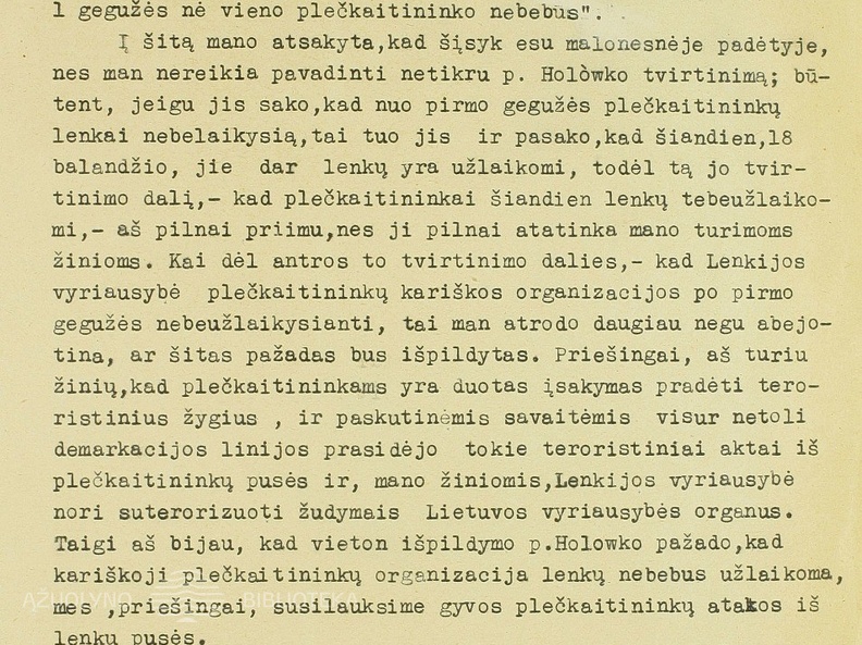 Liudininko tardymo protokolas dėl pasikėsinimo į A. Voldemarą, pasirašytas D. Zauniaus. 1929 07 08. LCVA, f. 383, ap. 7, b. 915, l. 45-46.
