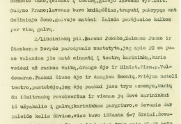 Kriminalinės policijos kvotų sekcijos vedėjo A. Penčylos raportas kriminalinės policijos I skyriaus viršininkui dėl pasikėsinimo į A. Voldemarą.