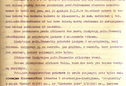 Kariuomenės teismo protokolas A. Voldemaro ir kitų kaltinamų pučo rengimu byloje. Tardymo medžiaga. 1931 08 17 – 30. LCVA, f. 507, ap. 3, b. 138, l. 1-8.