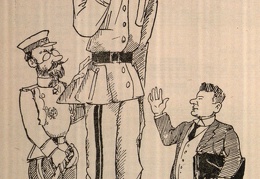 Plechavičius, Nagevičius ir Voldemaras: [karikatūra] // Margutis. – 1933, Nr. 2, p. 10.